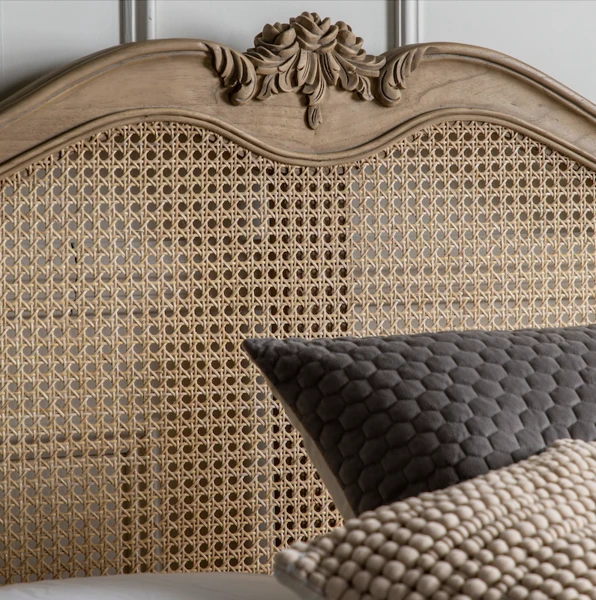 Chic Weathered and Cane Bed Frame